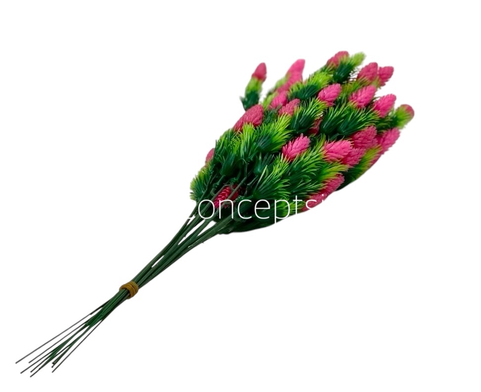 Leaves Bunch with Pink Conifers