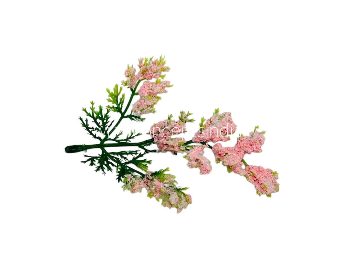 Green Fern Leaves with Ligh Pink Edges