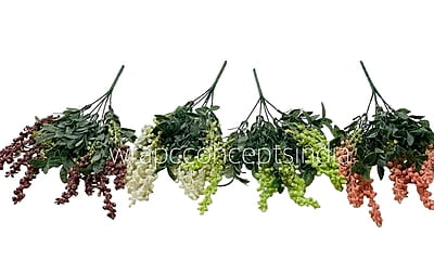 Leaves Bunch with Frosted Fern
