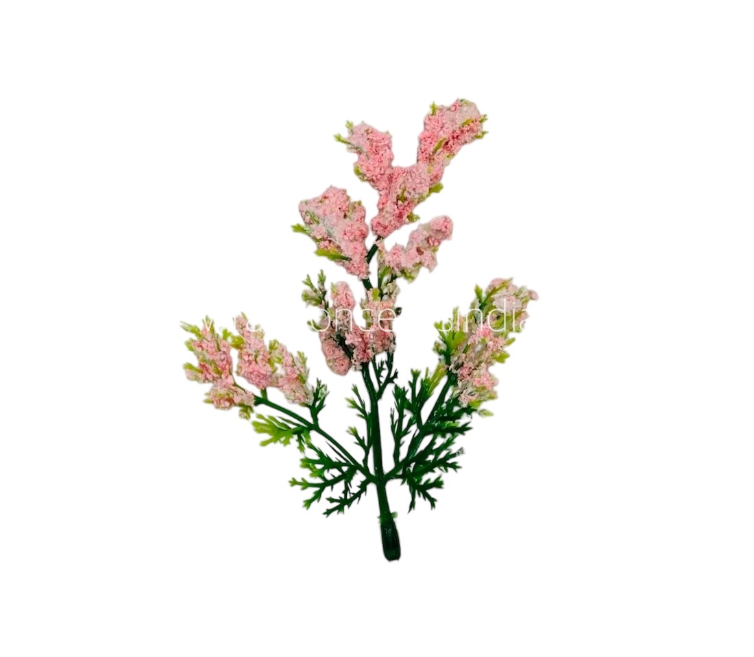 Green Fern Leaves with Ligh Pink Edges