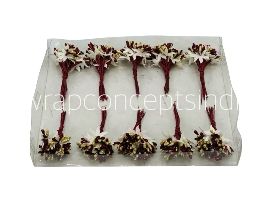 Maroon & Glitter Gold Pollens