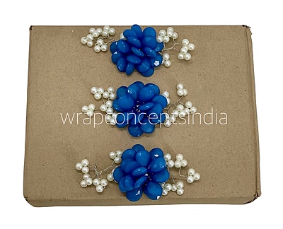 Stone Flowers with Pearl Add-ons- Multicolor Stone Flowers with Pearl Add-ons- Multicolor