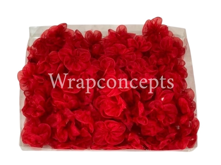Scarlet Organza Flowers