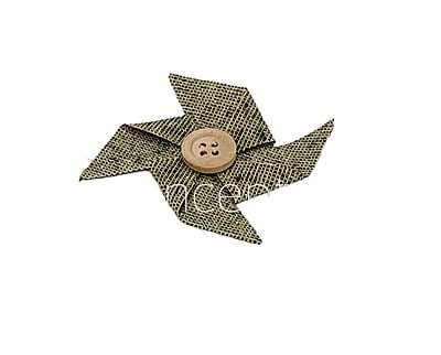 Fan shaped flower with buttoned-Olive Green Fan shaped flower with buttoned-Olive Green