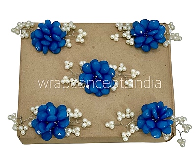 Stone Flowers with Pearl Add-ons- Multicolor Stone Flowers with Pearl Add-ons- Multicolor