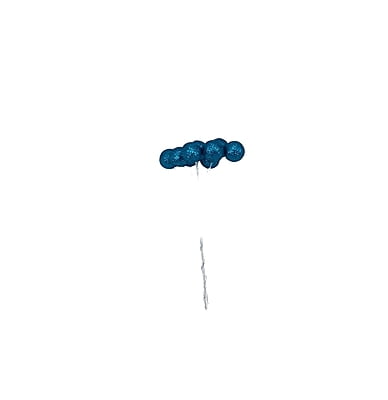 Blue Glitter Holly Sticks