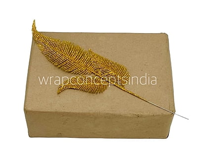 Gold Glitter Leaf on stick New 3