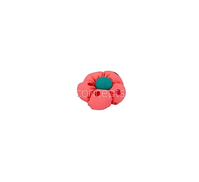 Coral Flower with Cyan Center