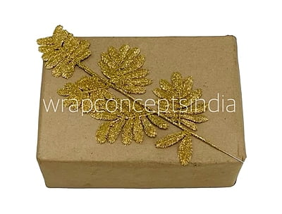 Gold Glitter Leaf on stick New 5