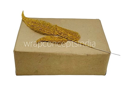 Gold Glitter Leaf on stick New 3