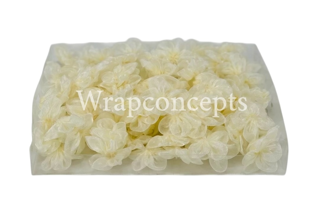 Ivory Organza Flowers Ivory Organza Flowers