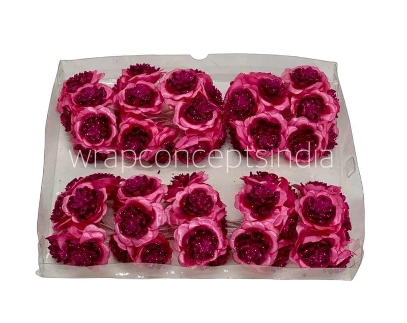 Glitter Flower - Fuchsia Pink Glitter Flower - Fuchsia Pink