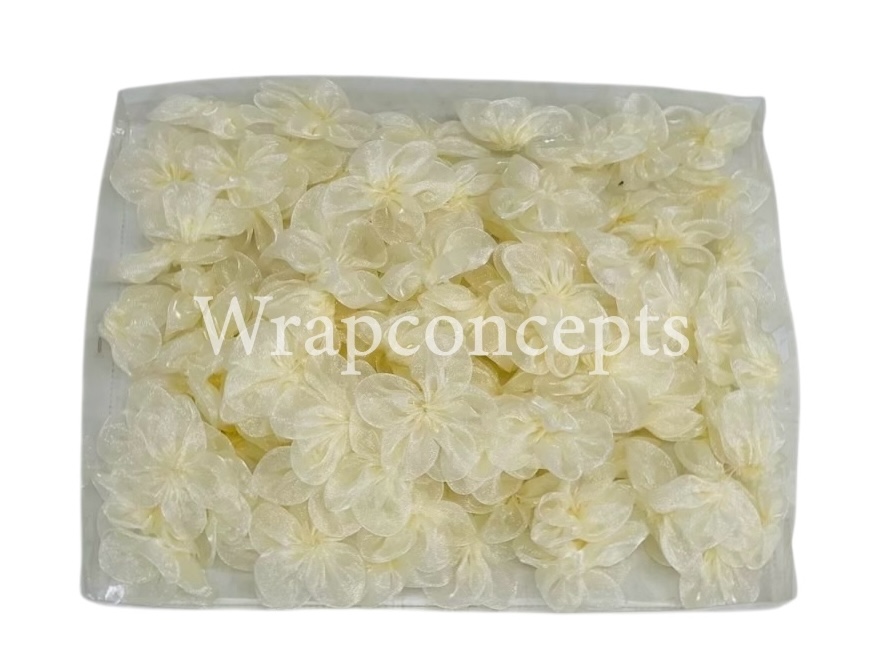 Ivory Organza Flowers