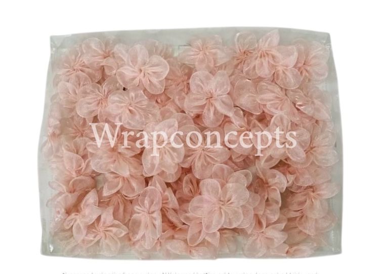 Peach Organza Flowers