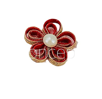 Burlap Rope Tied Flower with Faux Pearl Burlap Rope Tied Flower with Faux Pearl