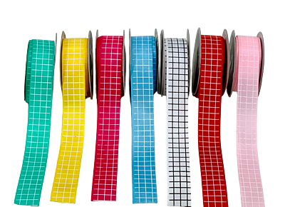 Baby Pink & White Check Ribbon