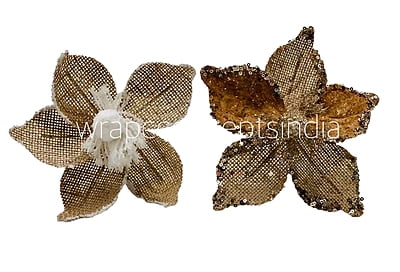 Big Jute Flower on Stick Big Jute Flower on Stick